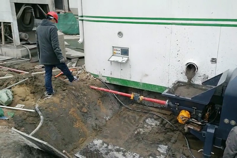 四川砂漿噴涂機(jī)施工現(xiàn)場